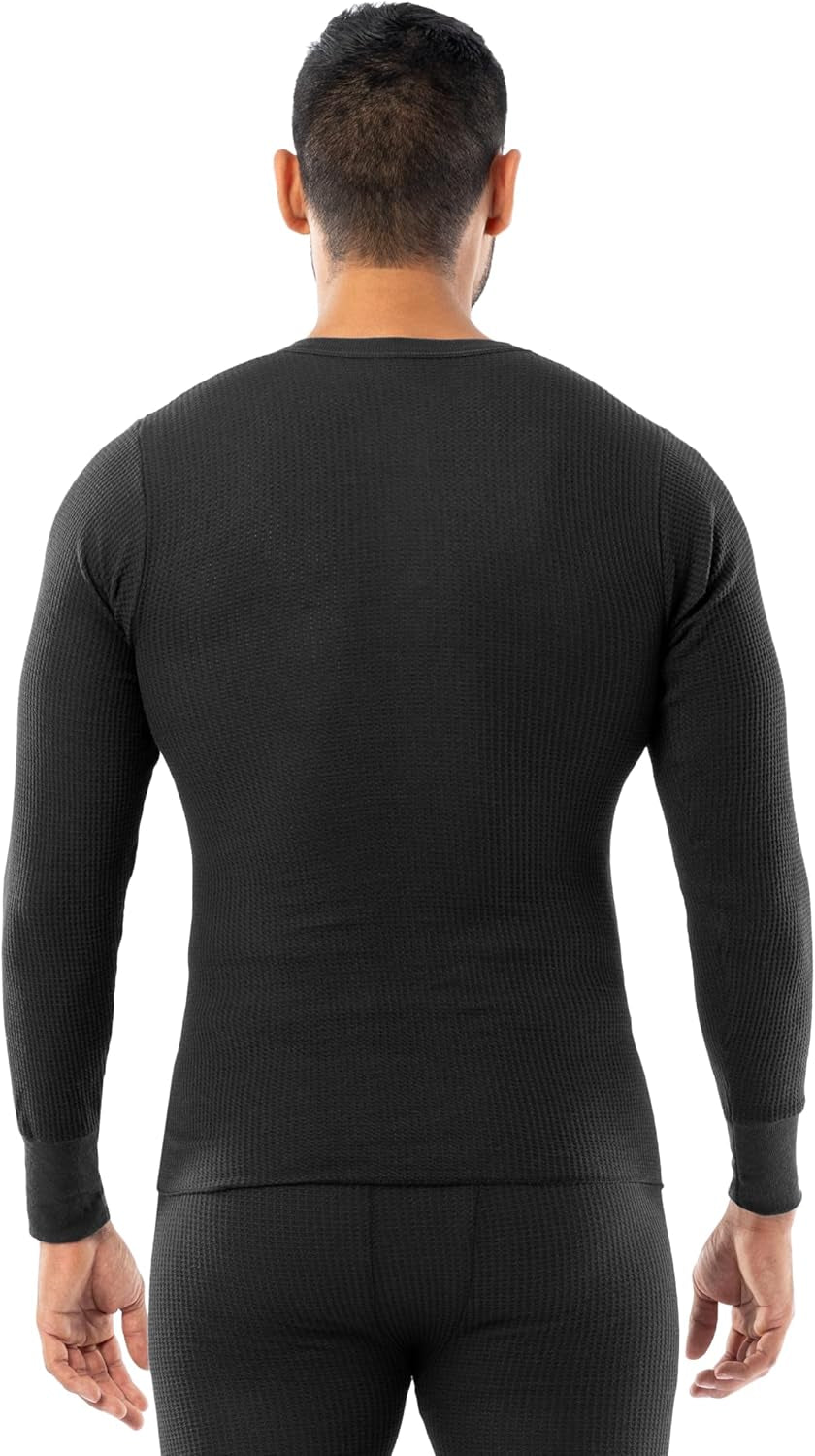 Men'S Traditional Waffle Thermal Underwear Long Sleeve Shirt