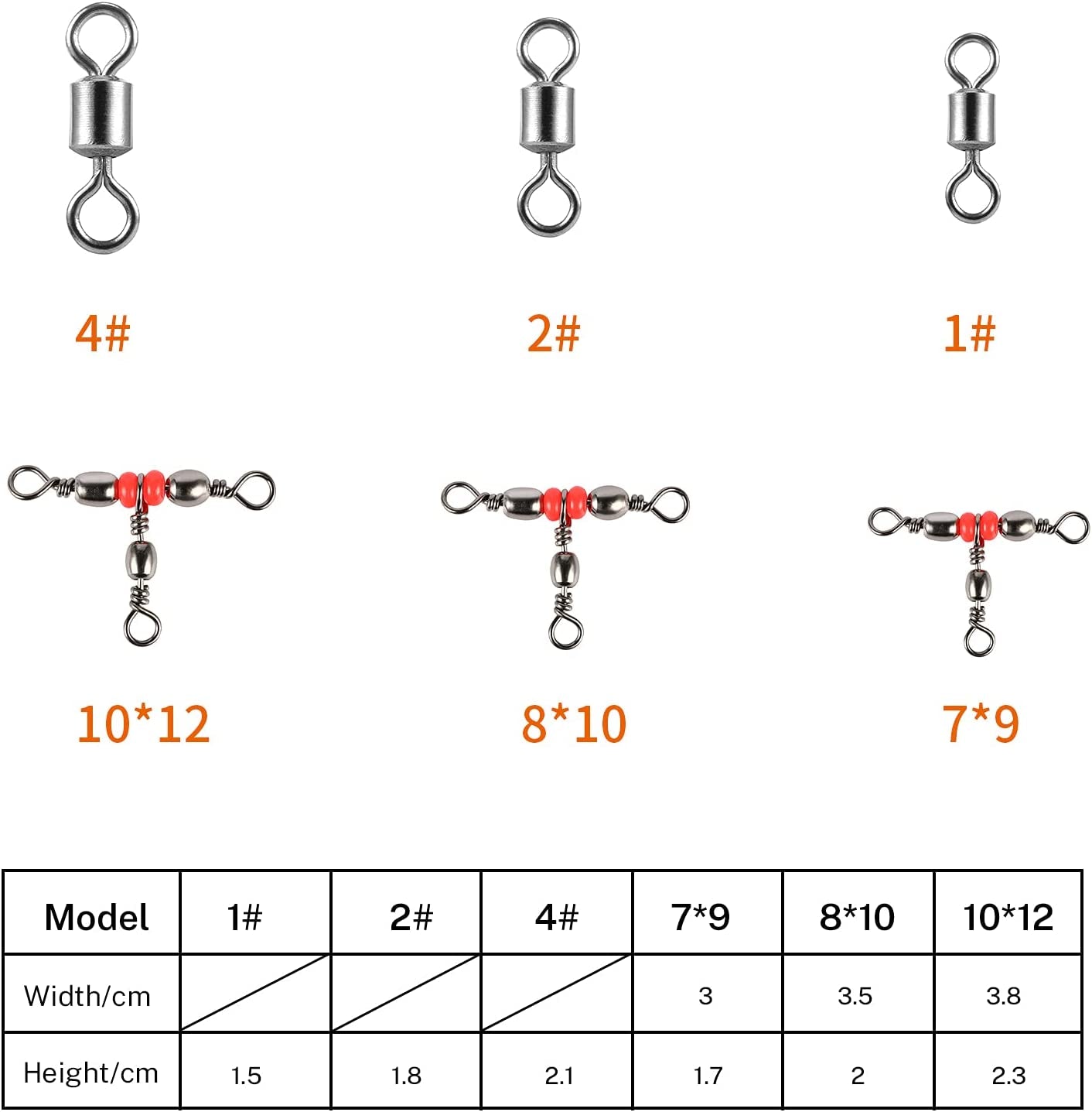 Fishing Tackle Set 180Pcs, Fishing Accessories Set with Tackle Box Including Barrel Swivels,Off Set Hooks,Swivel Slides,Cross-Line Barrel Swivels